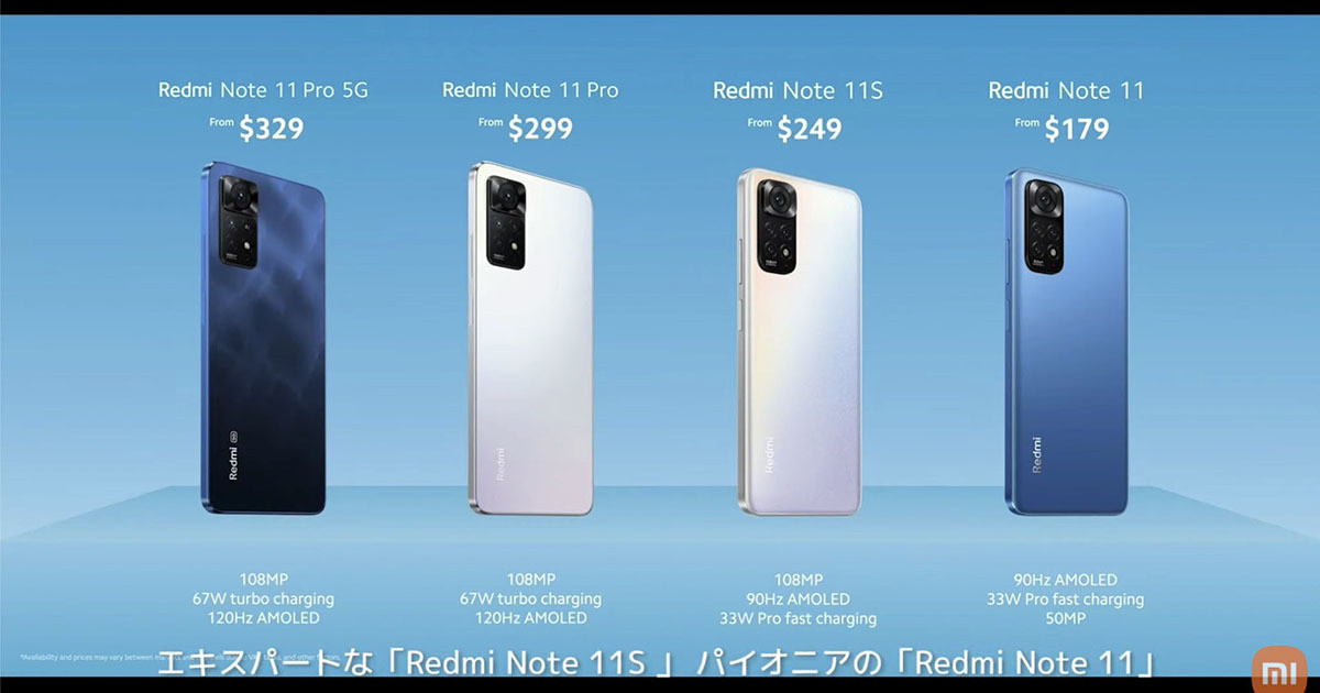 Xiaomi、「Redmi Note 11」シリーズをグローバル発表