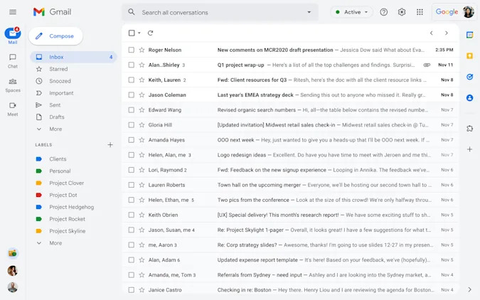 Gmailの新デザイン、2月8日からWorkspcaseユーザー向けに提供開始