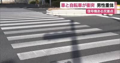 車と自転車が衝突　71歳男性が意識不明の重体　静岡・浜松市