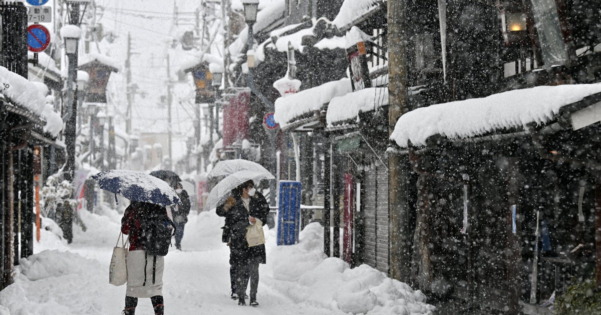 近畿北部と北陸で大雪　日本海側を中心に続く恐れ　気象庁
