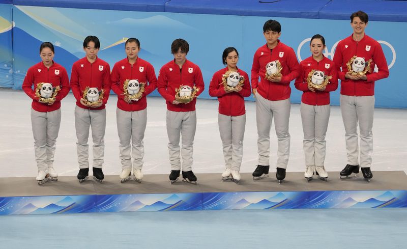 五輪＝日本、フィギュア団体初メダルは銅　ロシア圧巻の優勝