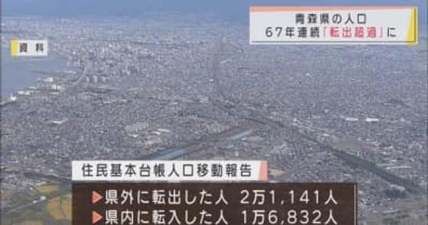 青森県の人口　67年連続で「転出超過」