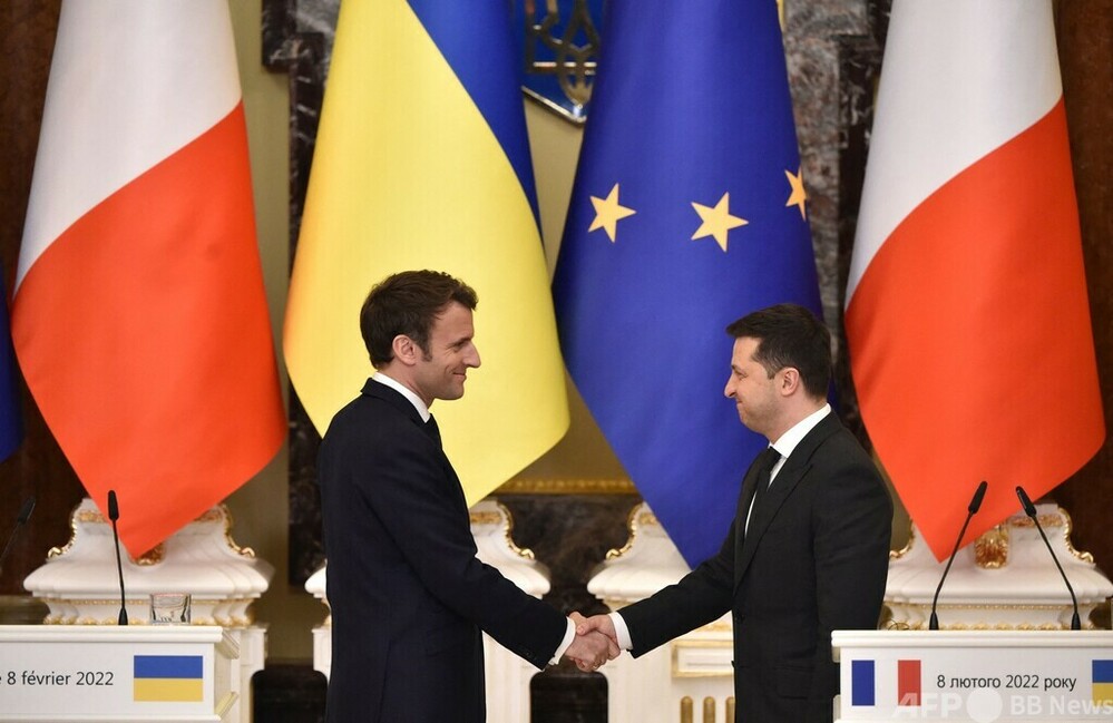 対ロシア、緊張緩和へ道筋見えた ウクライナ問題で仏大統領