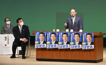 菅前首相、馳氏支持を表明　保守分裂の石川知事選