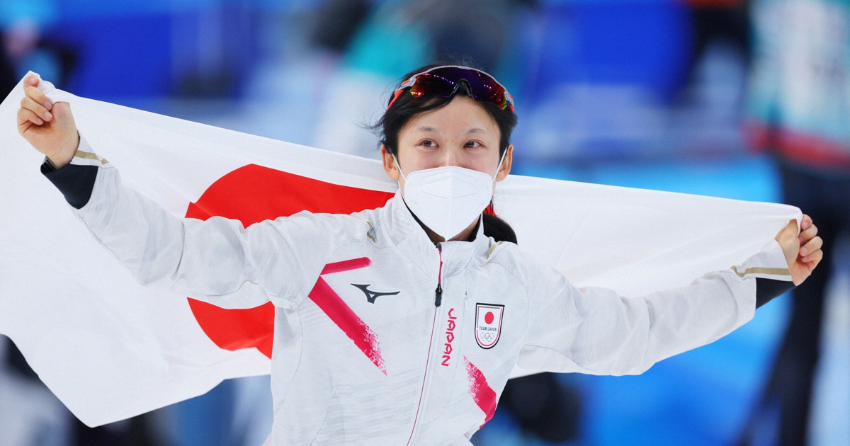 高木美帆、女子1000m五輪新記録で金メダル　個人種目で自身初