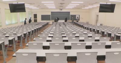 あすから国公立大学前期試験　岡山大学でも試験の準備