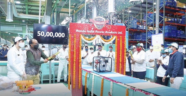 ホンダ、インドでパワープロダクツ生産累計500万台達成生産開始から34年