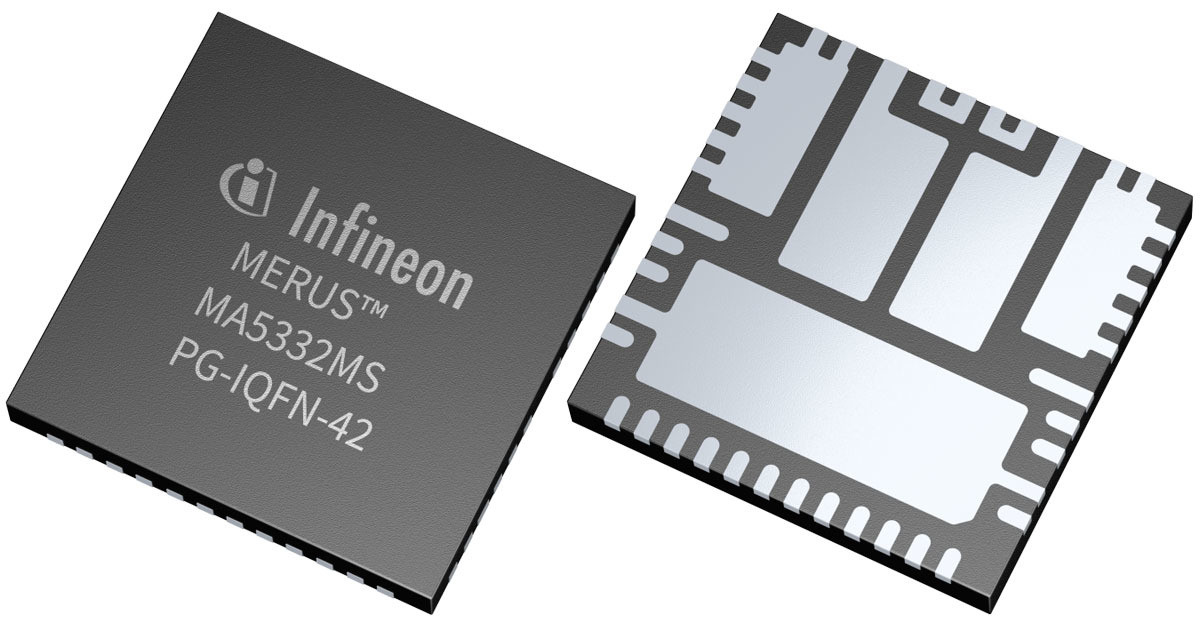 Infineon、クラスDオーディオアンプ用MCM「MERUS MA5332MS」を発表