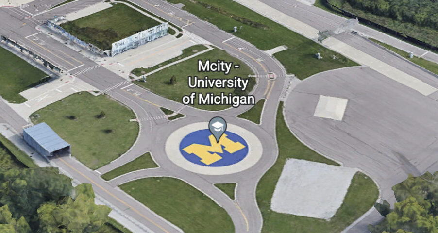 ミシガン大学の自動運転シティに（Google Earthで）行ってみた