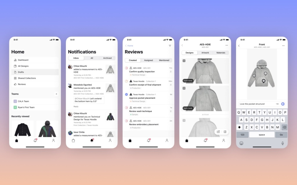 ファッションデザインと制作の合理化を目指すCalaの新しいモバイルアプリ