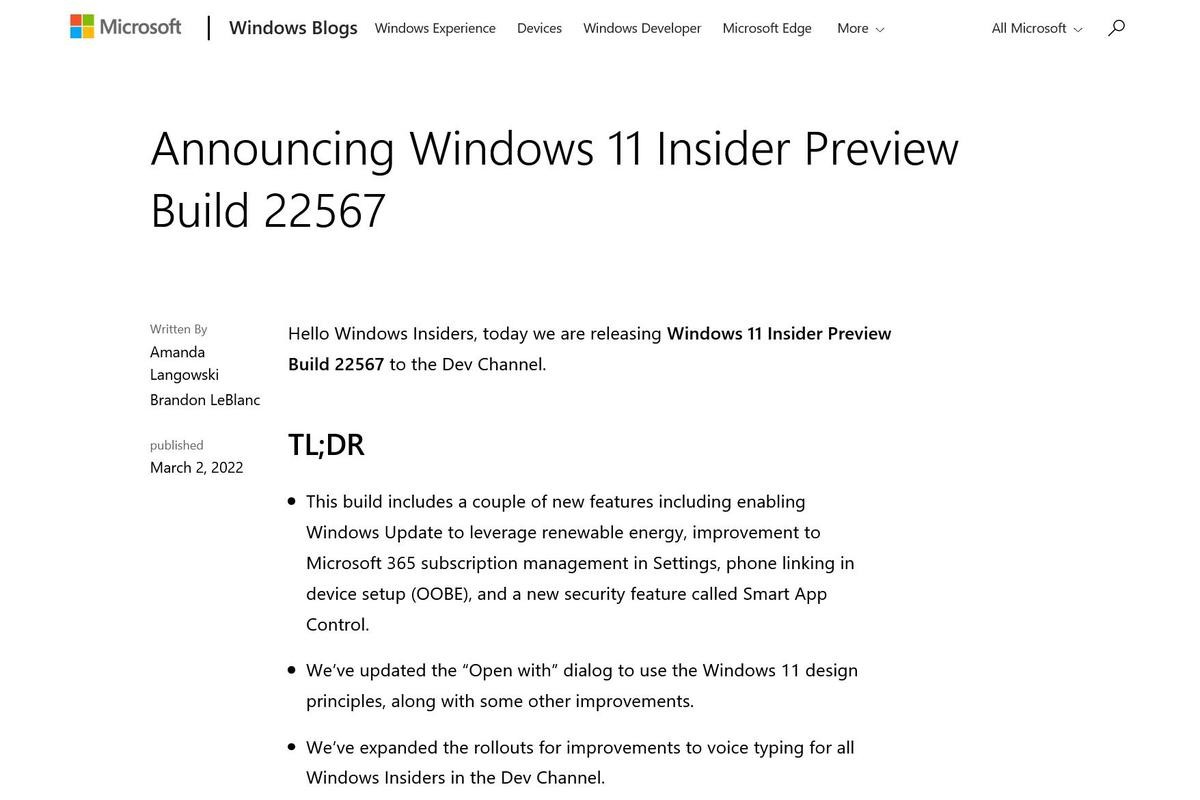 Windows 11開発版、再生可能エネルギー使う機能と新セキュリティ機能