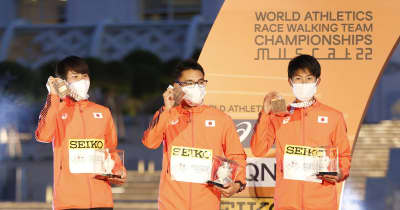 世界競歩チーム選手権男子20キロ　日本は団体で銀メダル