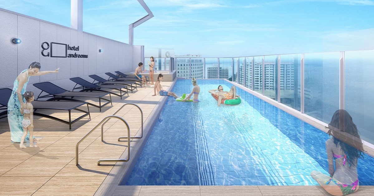 沖縄にリゾートホテルが誕生　屋上にプールやサウナを設置