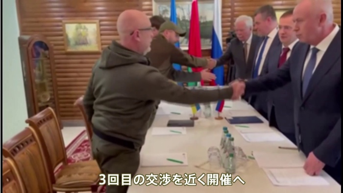 ウクライナ停戦交渉「人道回廊」設置で合意　プーチン氏「一つの民族」強調