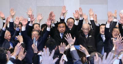 石川県知事選、馳浩氏が勝利宣言