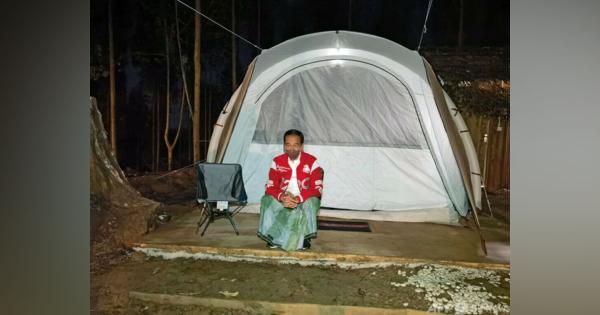インドネシア大統領、新首都建設予定地でキャンプ