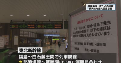 栃木県内で最大震度５弱　宇都宮で２人けが