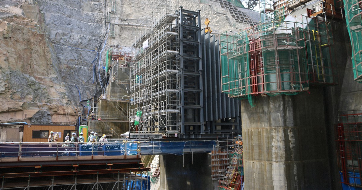 熊本の「立野ダム」建設現場公開　国交省「命守る意義、理解して」