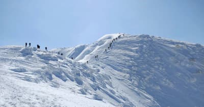 荒島岳、雪の季節限定の爽快コントラスト　福井唯一の百名山、大野市1523m