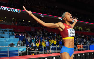 女子三段跳び、ロハスが世界新　陸上の世界室内選手権