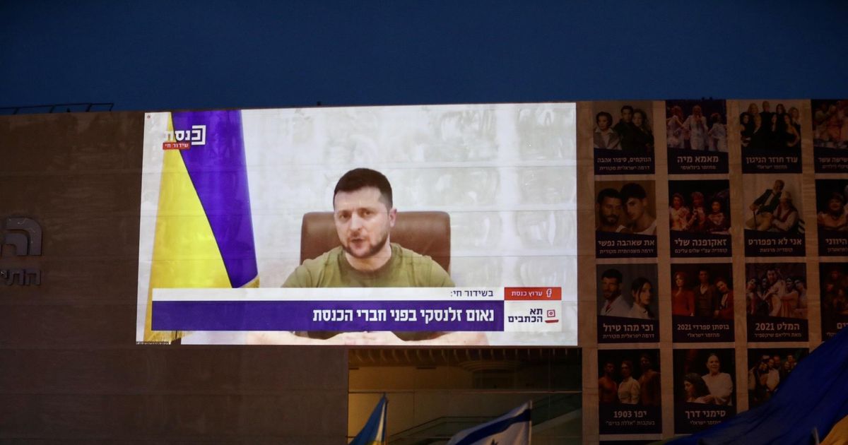 ウクライナ大統領が制裁要求　イスラエル国会で演説