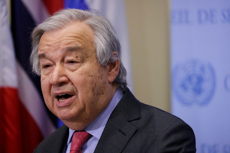 国連総長、「不条理な戦争」停止訴え　ウクライナは「生き地獄」