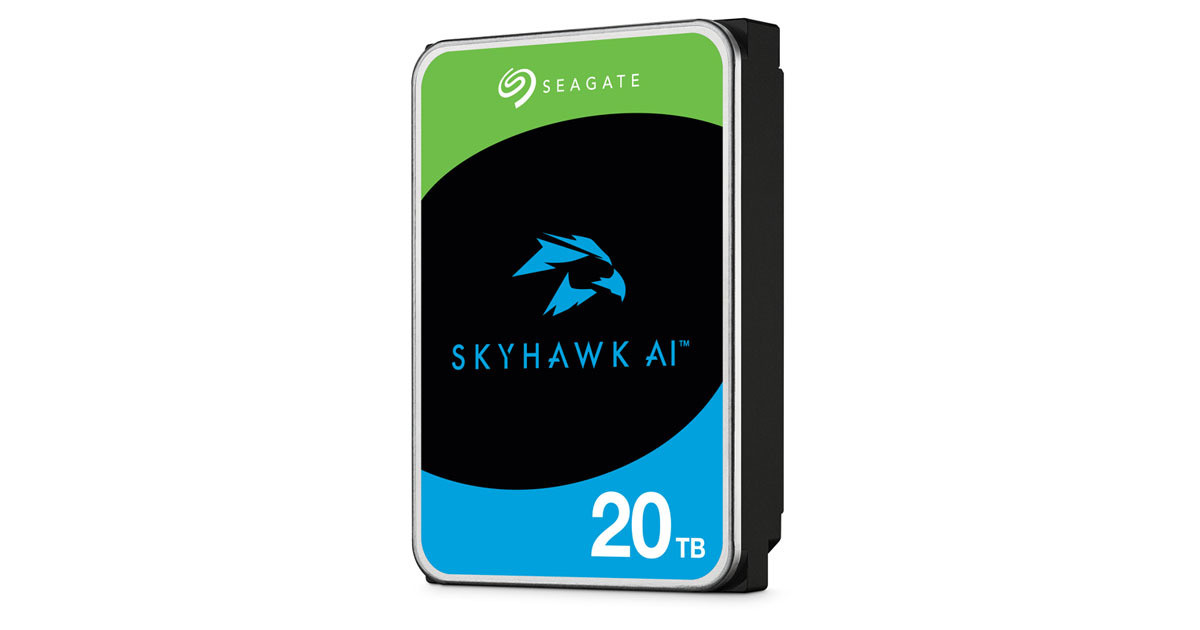 Seagate、AI対応のビデオ録画/分析を実現する20TB HDD「SkyHawk AI 20TB」を発表