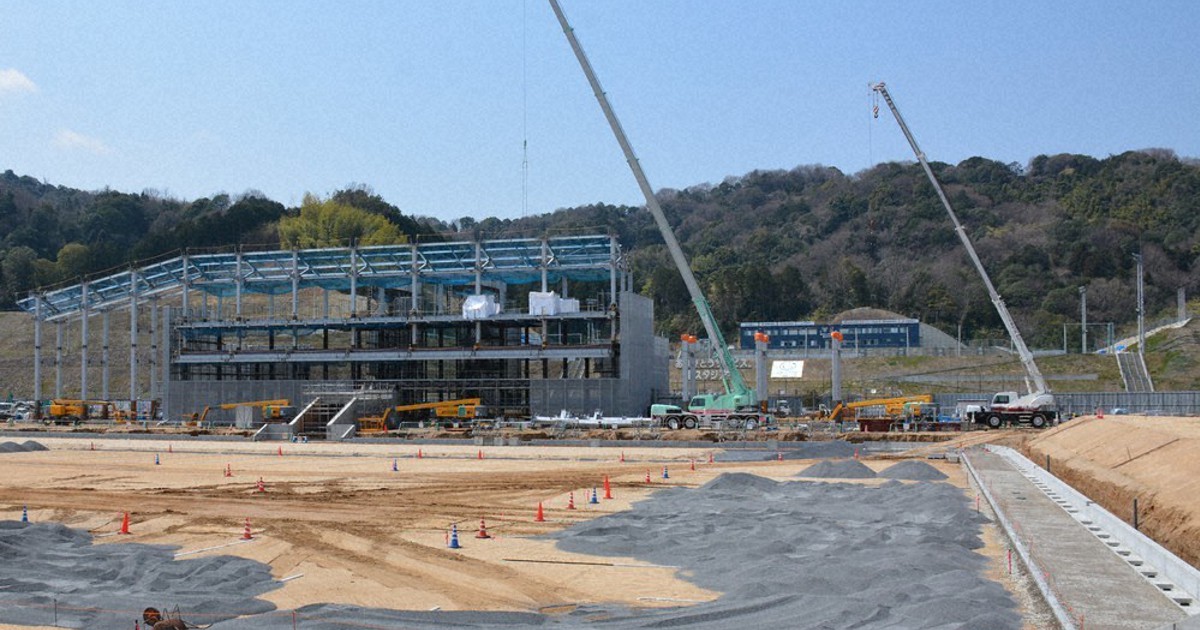 FC今治新拠点、進捗率2割強　里山スタジアム建設現場を公開