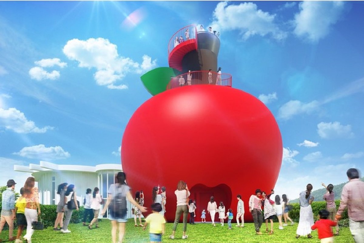 パソナ、淡路島に世界最大のりんご型展望シアター「ハローキティアップルハウス」をオープン