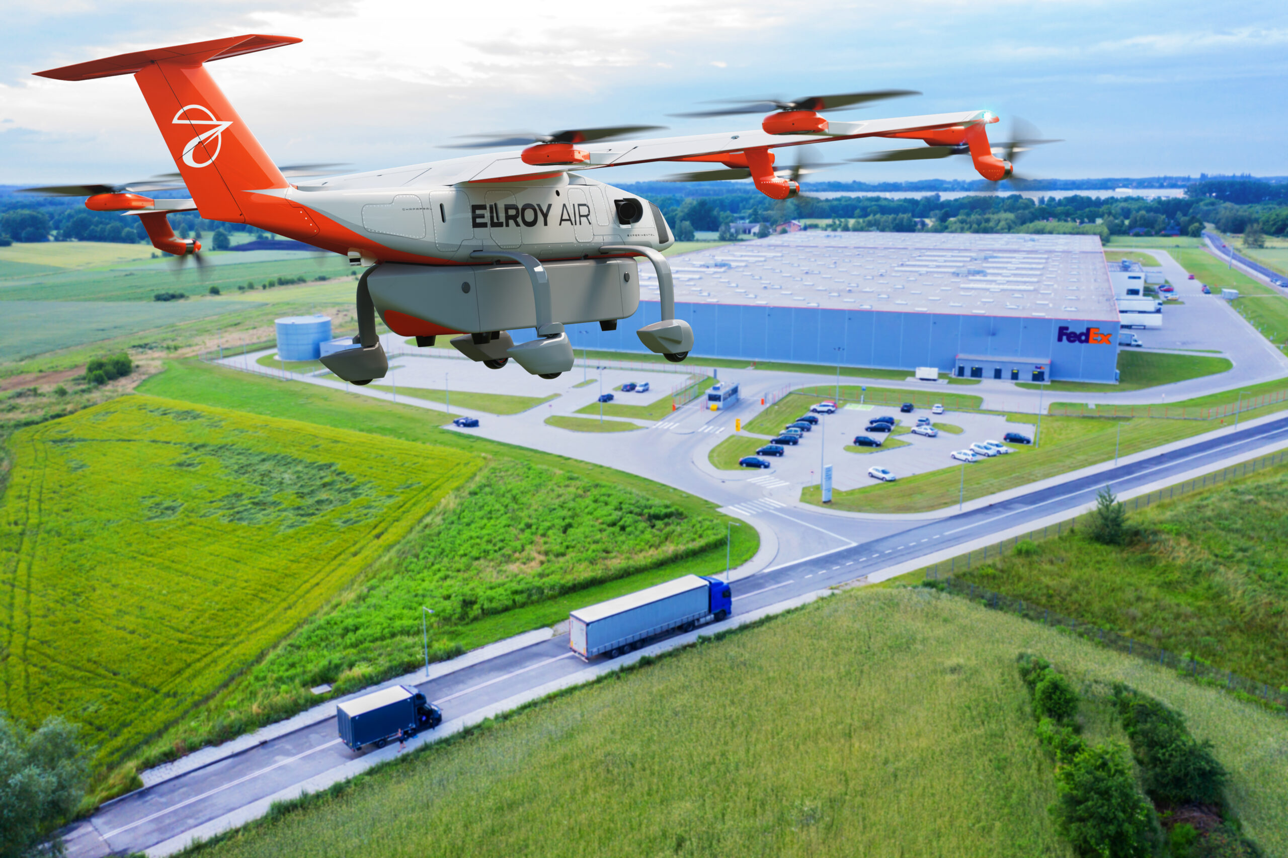 FedEx、無人eVTOLを使った貨物配送を2023年から試験導入。Elroy Airと提携