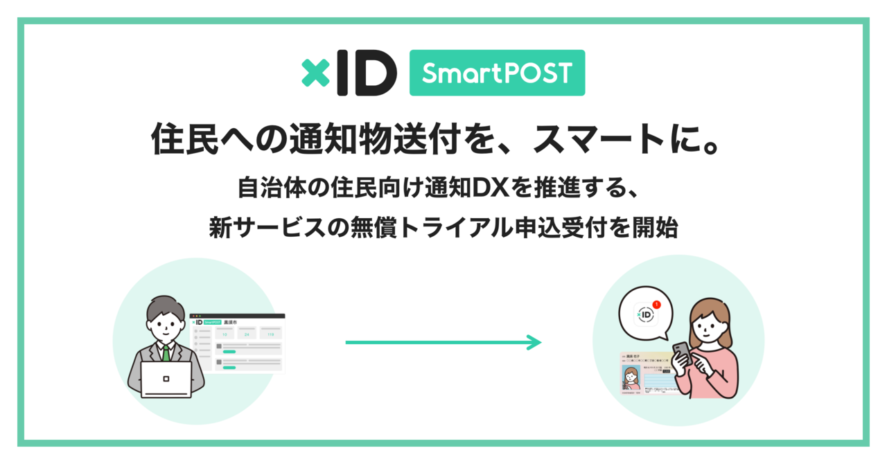 xID、住民向け通知DXサービス「SmartPOST」の無償トライアル申込受付を開始