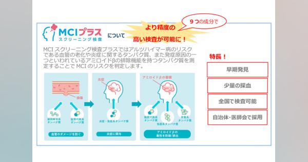 医療機関で提供開始! 軽度認知障害のリスクを高精度に判定する「MCI スクリーニング検査プラス」とは?