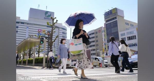 徳島県内４カ所で今年最高気温　10日も気温上昇の見込み