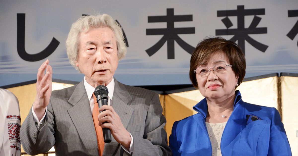 小泉元首相が野党候補を支援　新潟知事選