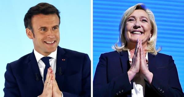 フランス大統領選、マクロン氏とル・ペン氏が決選投票へ