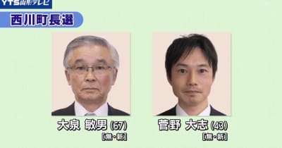 西川町長選 無所属の新人2人が立候補