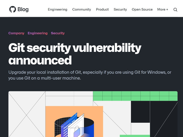 Git for Windowsユーザーは脆弱性に対応する最新版を - GitHub公式ブログ
