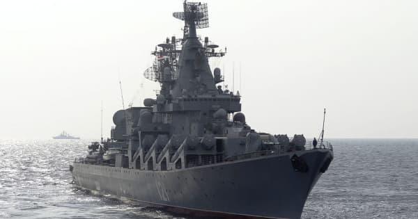 ロシア旗艦が黒海で爆発　「ミサイルで攻撃した」とウクライナ高官