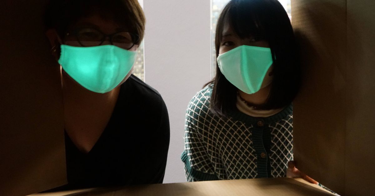 「発光マスク」　近畿大生のアイデア光る　市販化へ