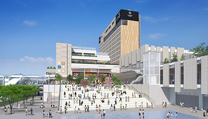 宇都宮駅東口に開業する複合施設の名称、「Utsunomiya Terrace」に決定