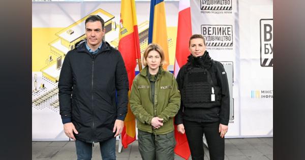 デンマーク、スペイン首相がウクライナ訪問　追加軍事支援を表明