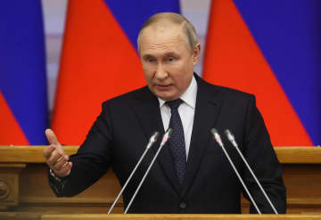 プーチン大統領、核使用を警告　軍事支援強化の欧米けん制