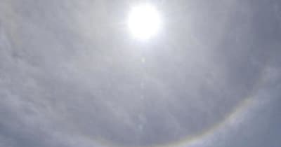 松山で「日暈」観測　30日　太陽の周りに光の輪