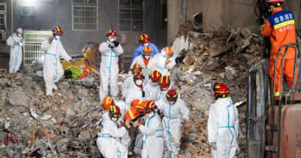 湖南省長沙市の建物倒壊事故、26人の死亡確認
