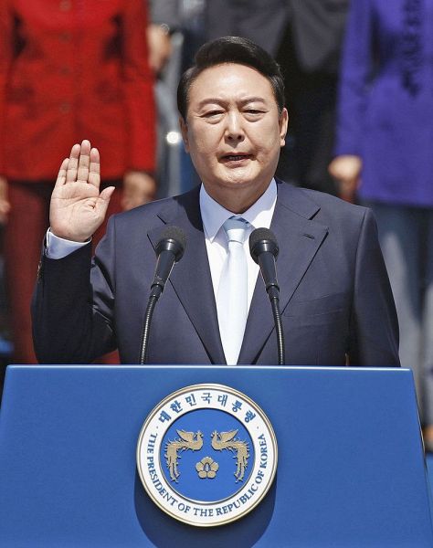 韓国、尹錫悦大統領が就任　５年ぶり保守政権　北朝鮮に非核化要求、日米連携重視