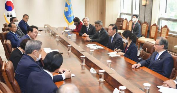 韓国新大統領、日韓議連代表団と面会