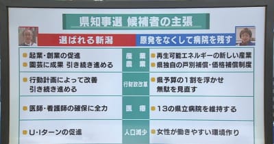 【解説】新潟県知事選挙　戦いの構図は・・・