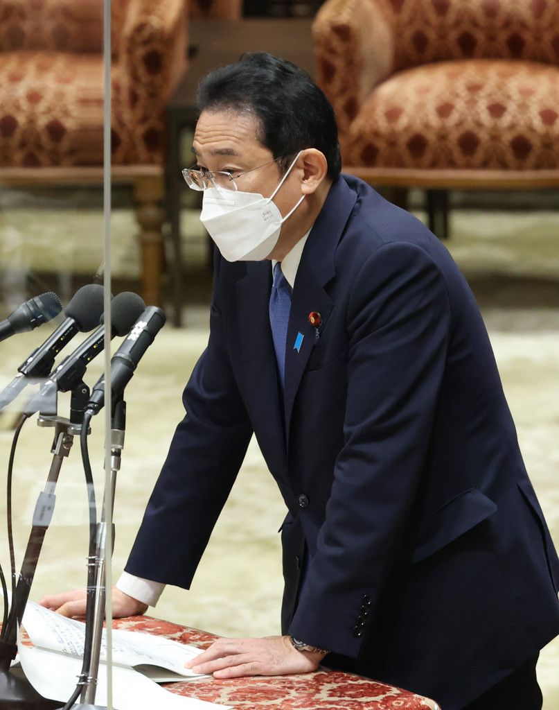 子どものマスク着用「大変重要」　岸田首相：時事ドットコム