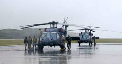 米軍ヘリ、種子島空港で駐機続ける　嘉手納基地周辺の天候不良　14日戻る予定
