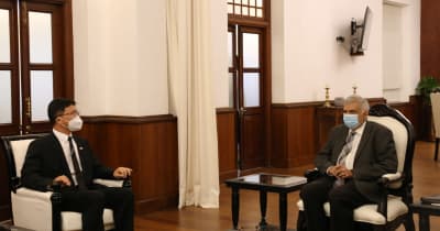スリランカ新首相、中国大使と会談　「一帯一路」建設推進を表明